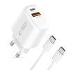 Nabíjecí USB adaptér do sítě - Tech-Protect, NCA30 PD30W/QC3.0 + USB-C kabel