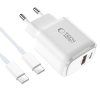 Nabíjecí USB adaptér do sítě - Tech-Protect, NCA30 PD30W/QC3.0 + USB-C kabel