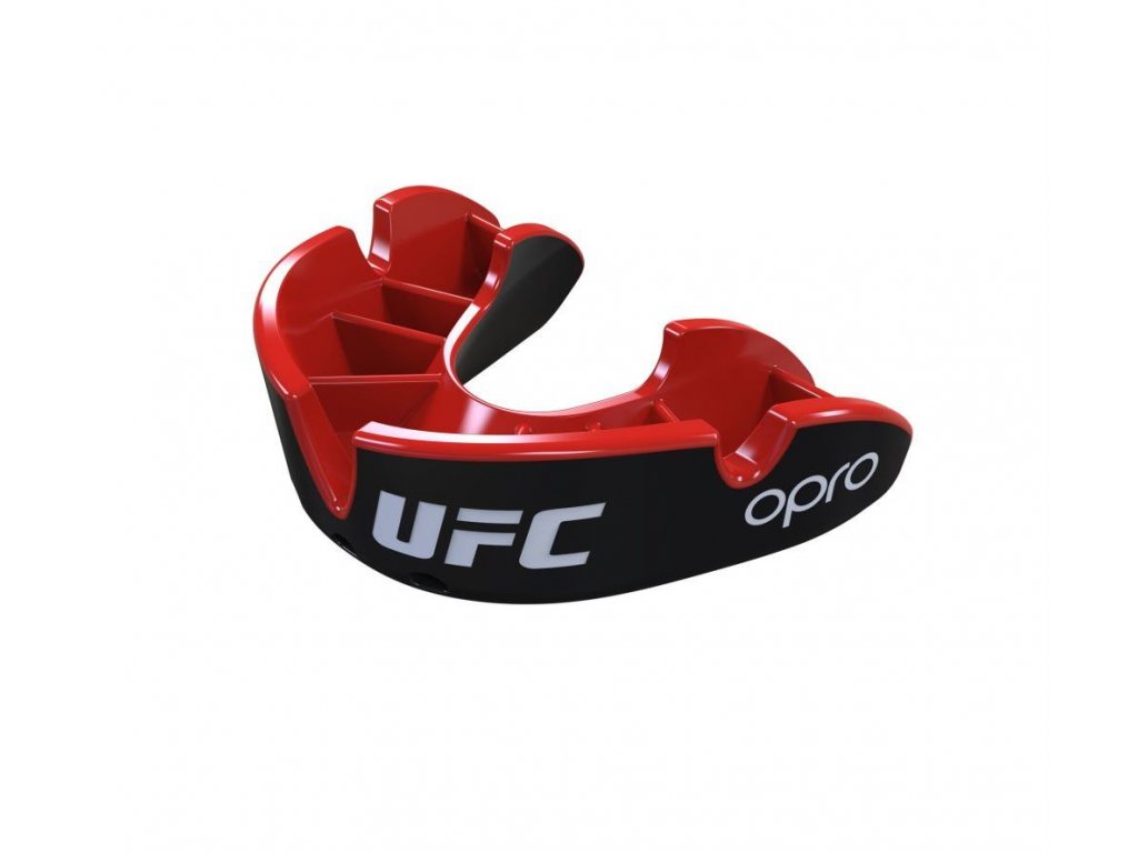 Chránič zubů OPRO UFC Silver level - černá/červená (Barva ČERVENÁ, Velikost SENIOR)
