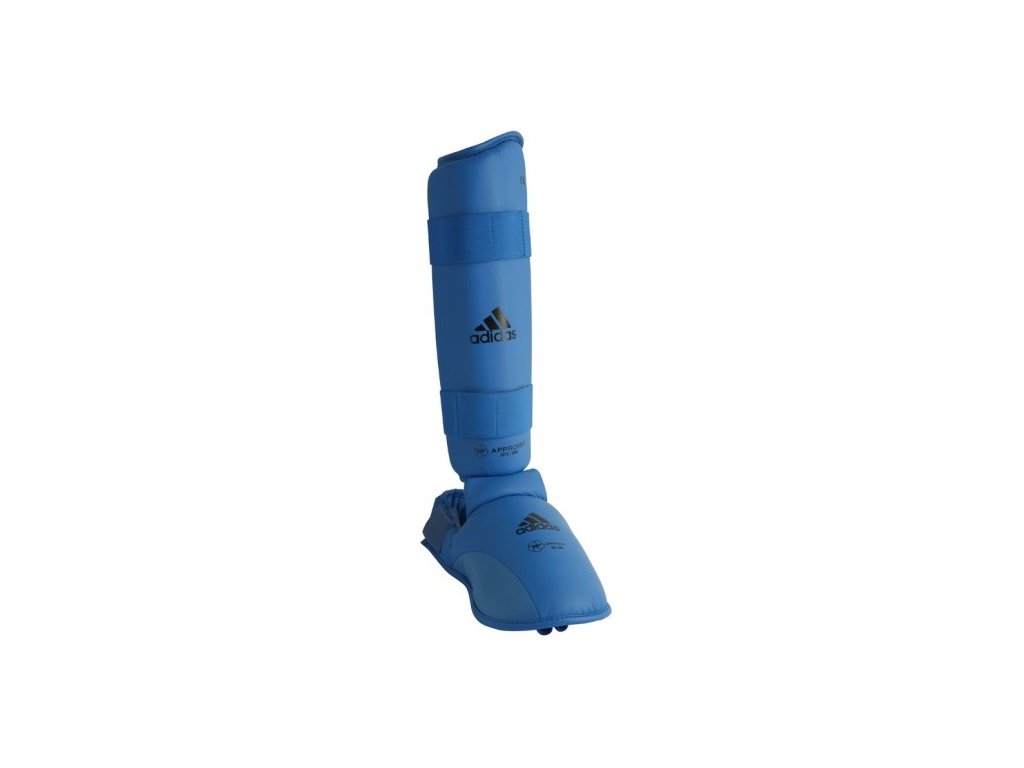 Chránič holeň a botička Adidas WKF Blue (Barva Modrá, Velikost XL)