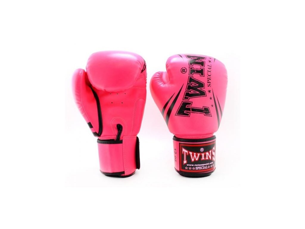 Boxerské rukavice TWINS PU PINK - IPPON SHOP