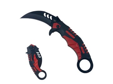 22395 3 zaviraci karambit light redness s klipem