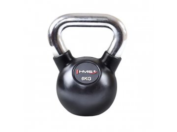 Vinylový kettlebell s chromovaným úchopem HMS KGC 6 kg