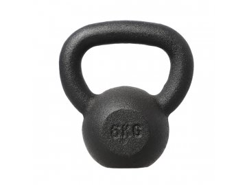 Litinový kettlebell HMS KZG06 6 kg, černý