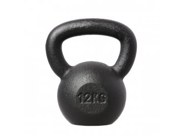 Litinový kettlebell HMS KZG12 12 kg, černý