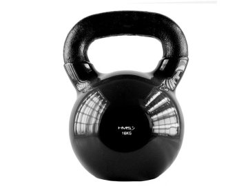 Kettlebell pokrytý vinylem HMS KNV16 16 kg, černý