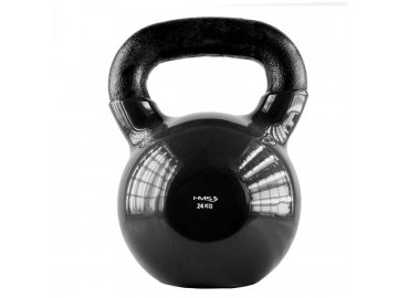 Kettlebell pokrytý vinylem HMS KNV24 24 kg, černý