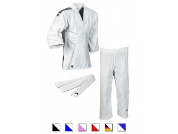 ADIDAS KIMONO JUDO CLUB BÍLÉ S ČERNÝMI LAMPASY