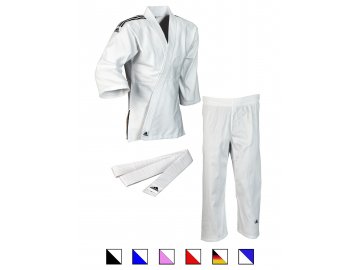 Adidas kimono judo CLUB Bílé s černými lampasy