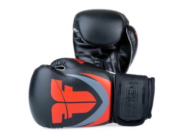 boxerské rukavice fighter spikes black red