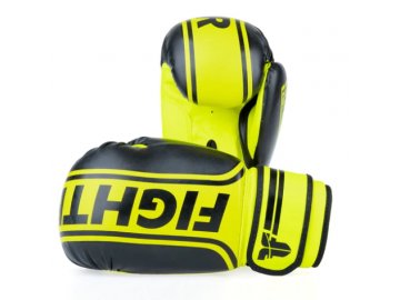 boxerske rukavice fighter basic stripe neon