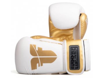 boxerské rukavice fighter training pu white