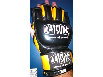 Katsudo MMA rukavice Gold (Barva ČERNÁ, Velikost S)