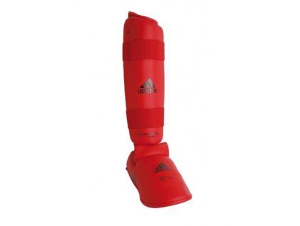 Chránič holeň a botička Adidas WKF Red (Barva ČERVENÁ, Velikost S)
