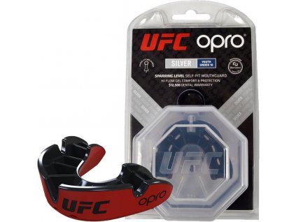 Chránič zubov OPRO UFC Silver level - červený/čierny