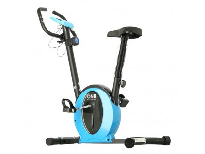 Magnetický cvičebný bicykel ONE Fitness M8410 čierny a modrý