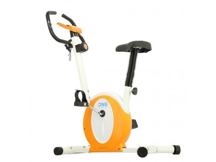 Magnetický cvičebný bicykel ONE Fitness M8410 bielo-oranžový