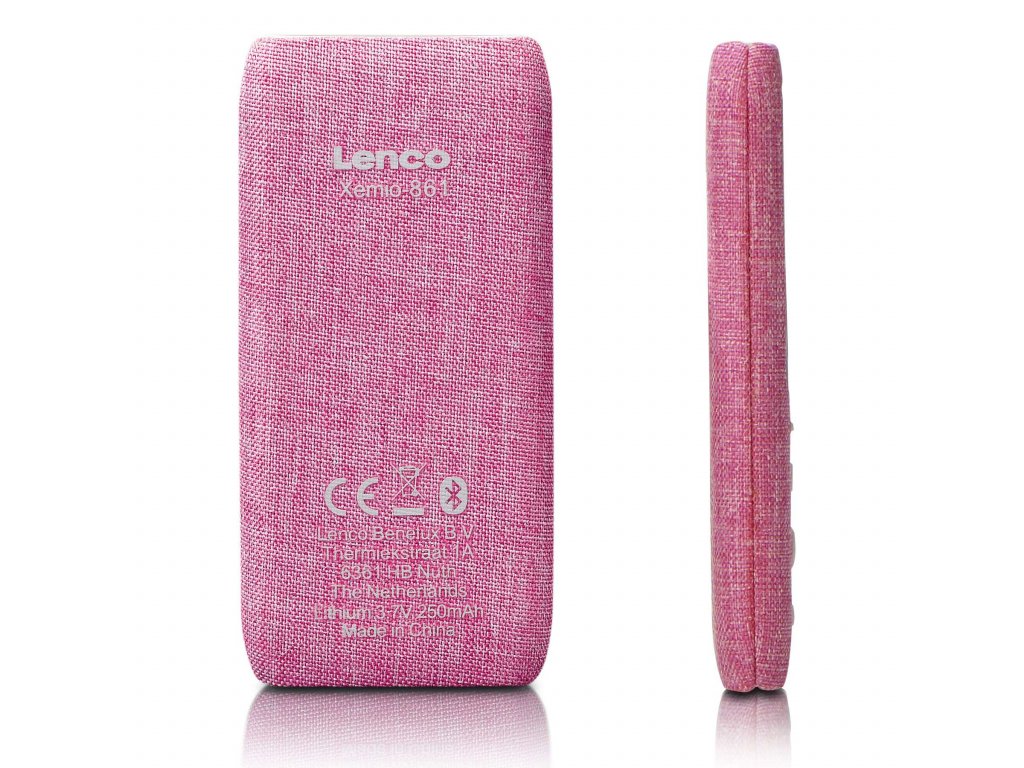 Přehrávač s Bluetooth® 8GB Micro SD Karta Lenco Xemio-861PK / růžová /  ROZBALENO