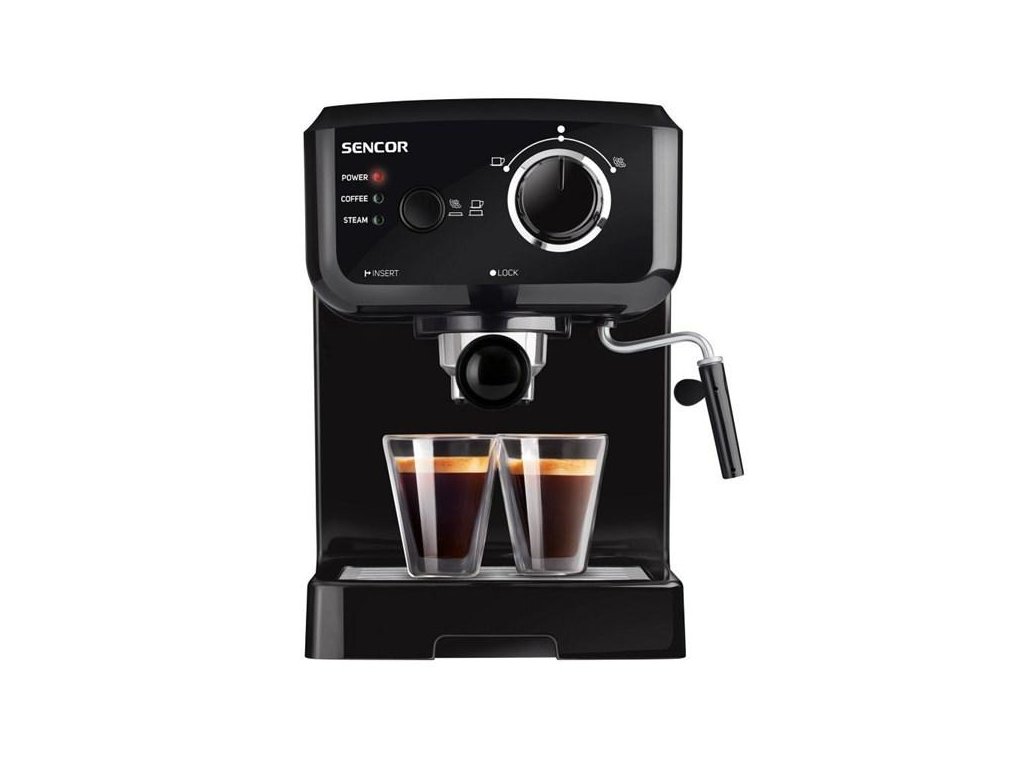 Pákový kávovar Espresso Sencor SES 1710BK / 1 100 W / 1,5 l / 15 bar /  černá / ZÁNOVNÍ | iprice.cz