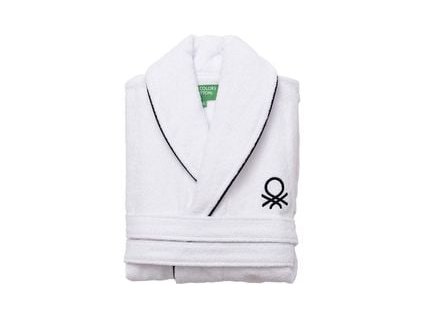 benetton white Be178 Bademantel