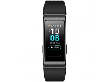 Fitness náramek Huawei Band 3 Pro (55023008) / 100 mAh / 120 × 240 px / 0,95" (2,4 cm) AMOLED displej / černá / ROZBALENO