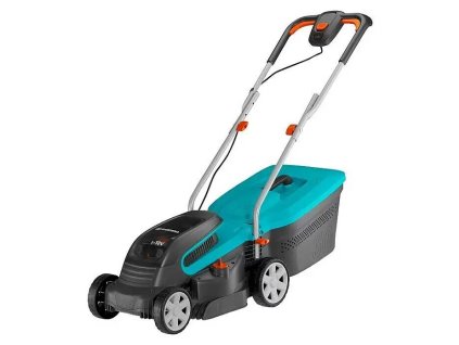 Akumulátorová sekačka Gardena PowerMax 32/36V P4A / 30 l / 71 dB(A) / do 200 m² / výška sečení 2 - 6 cm / tyrkysová/černá / ROZBALENO