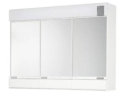 Zrcadlová skříňka Jokey Jade Comfort / 70 x 54 cm / LED lišta / vypínač / zásuvka / bílá