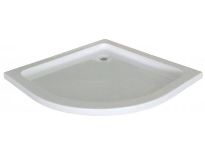 Sprchová vanička Baliv / čtvrtkruhová / 6,5 x 80 x 80 cm / sanitární akrylát / bílá / ZÁNOVNÍ