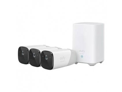 Startovací sada monitorovacích kamer Eufy Cam 2 3 + 1 T8852 / 140° / 13 400 mAh / rozlišení 2K / 5 V / bílá