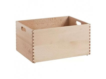 Úložný stohovací box Zeller L / 40 x 30 x 21 cm / buk