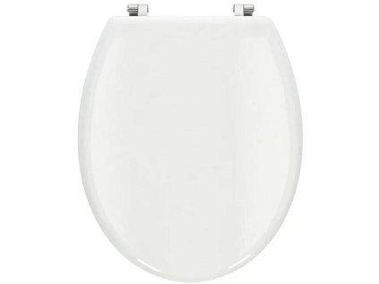 WC sedátko Argos / MDF / kovové panty / bílá/chrom