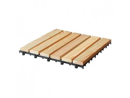 Zaklapávací dřevěnná dlaždice 30 x 30 cm / modřín / přírodní / 1 ks