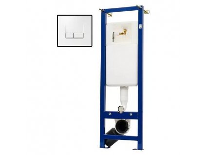 Předstěnový modul Siamp Smarty WC + ovládací tlačítko dvojité splachování / plast / bílá