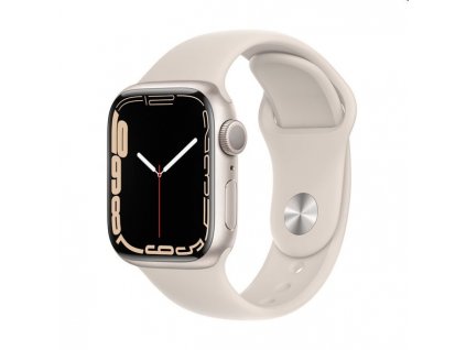 apple watch series 7 gps 41mm starlight aluminium case with starlight sport band regular mkmy3vr a 435774