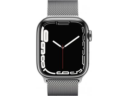 Chytré hodinky Apple Watch Series 7 / 41 mm / 32 GB / GPS + Cellular / milánský tah / Silver / ZÁNOVNÍ