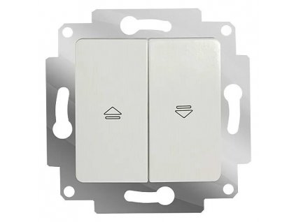Tlačítko pro motorizované žaluzie a rolety / plast / alpská bílá / ZÁNOVNÍ