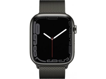 Chytré hodinky Apple Watch Series 7 / 45 mm / 32 GB / GPS + Cellular / milánský tah / Graphite / 2. JAKOST