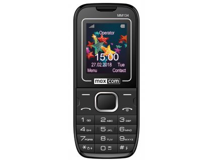 Mobilní telefon Maxcom Classic MM134 / senior / 1,77" /  Dual SIM / Bluetooth / černá