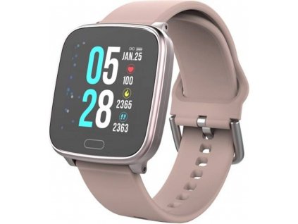 Smart hodinky Carneo SlimFit+ Rose Gold / IP68 / Bluetooth 4.0 / 1,3" (3,3 cm) TFT displej / 240 x 240 px / růžová / ZÁNOVNÍ