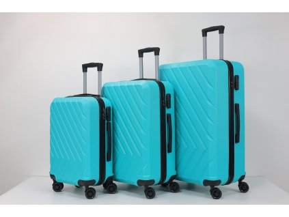 3dílná sada cestovních kufrů BestBerg BBL-105T / 20, 24, 28 l / ABS / tiffany modrá