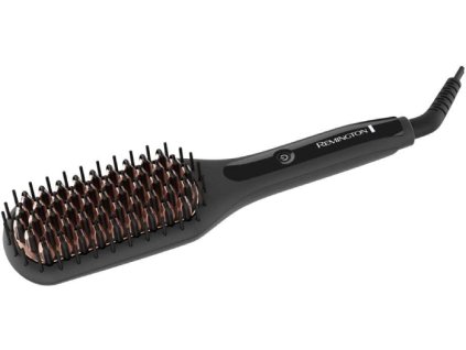 Keramický žehlící kartáč na vlasy Remington Straight Brush CB7400 E51 / max. teplota 230 °C / černá / ROZBALENO