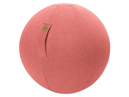 Sedací míč na cvičení Sitting Ball Felt / nosnost 100 kg / Ø 65 cm / 100% polyester / lososová