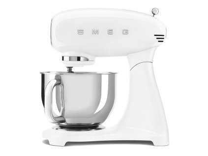 Kuchyňský robot Smeg 50's style SMF03WHEU / 800 W / 4,8 l / 10 rychlostí / nerezová nádoba / bílá / POŠKOZENÝ OBAL