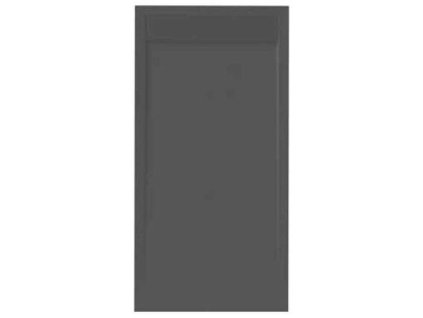 Sprchová vanička New York / 100 x 80 cm / kompozit / Ø otvoru 90 mm / černá