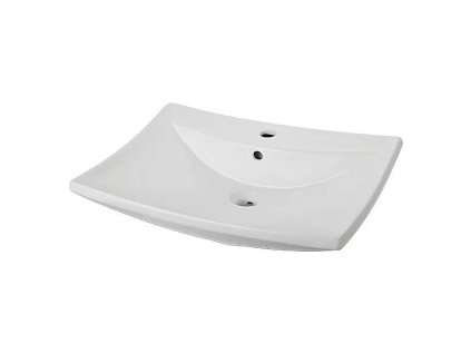Závěsné umyvadlo / 61,5 x 45 cm / sanitární keramika / bílá