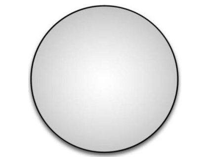 LED světelné zrcadlo DSK Design / Ø 100 cm / zrcadlové sklo / černá / POŠKOZENÝ OBAL