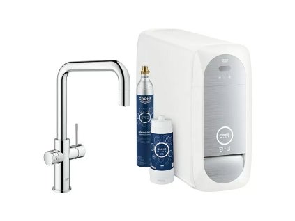 Dřezová baterie Grohe Blue Home s chladícím zařízením a filtrací / U-výtok / chrom