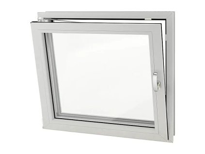 Sklepní okno / levostranná orientace / 80 x 60 cm / PVC / bílá