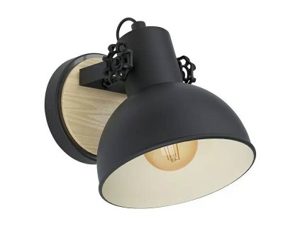 Nástěnná lampa Eglo Lubenham 28 W / E27 / ocel / černá/hnědá