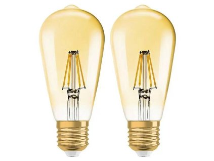 Sada 2 LED žárovek Osram LED Vintage Edition 1906 / 6,5 W / E27 / ST64 / teplá bílá